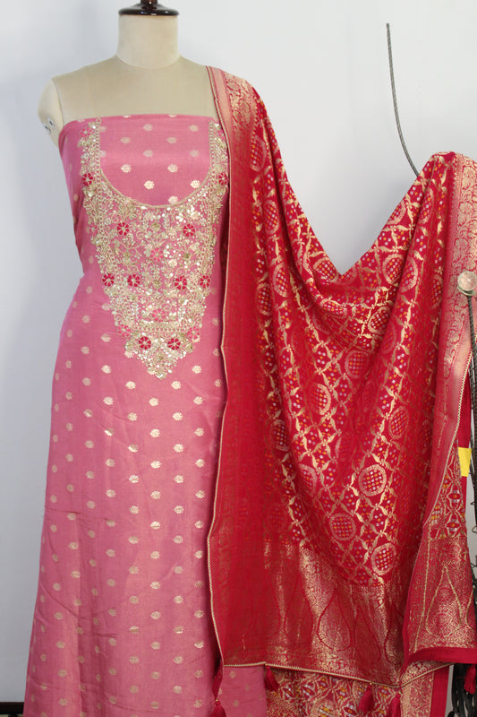 Banarsi Dupaata Un-Stitched Suit Fabric
