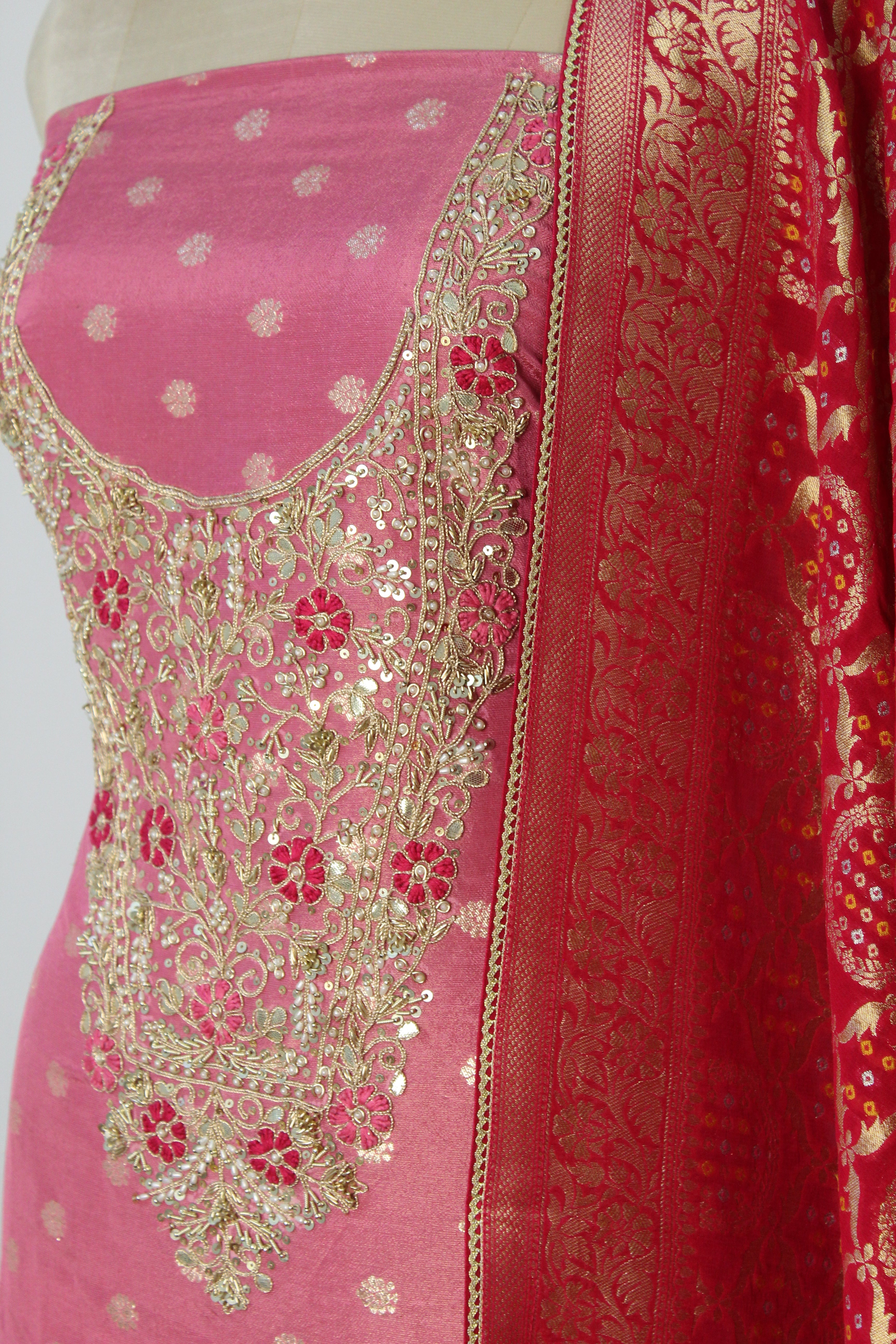 Banarsi Dupaata Un-Stitched Suit Fabric