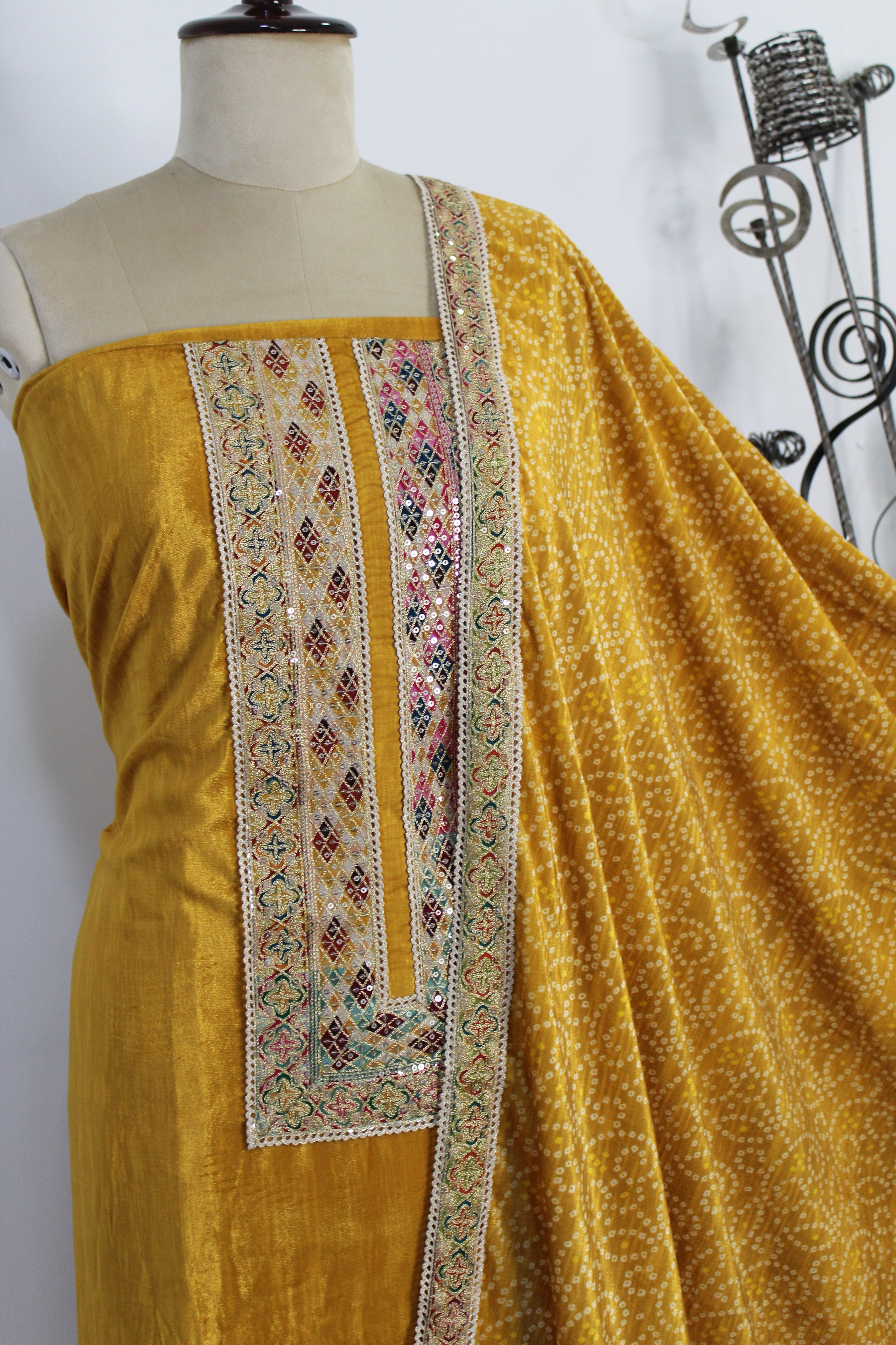 Velvet Un-Stitched Suit Fabric