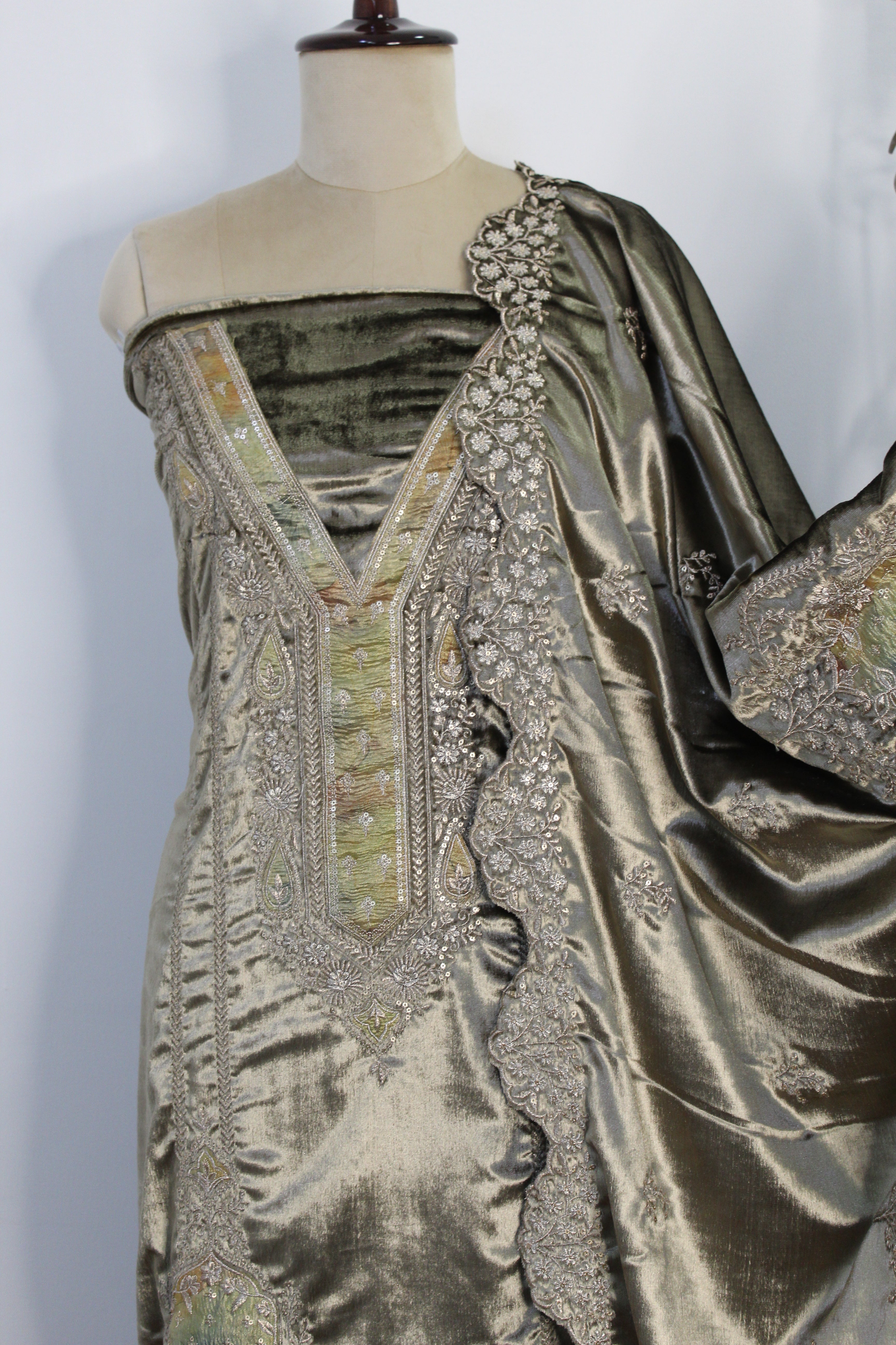 Velvet Un-Stitched Suit Fabric