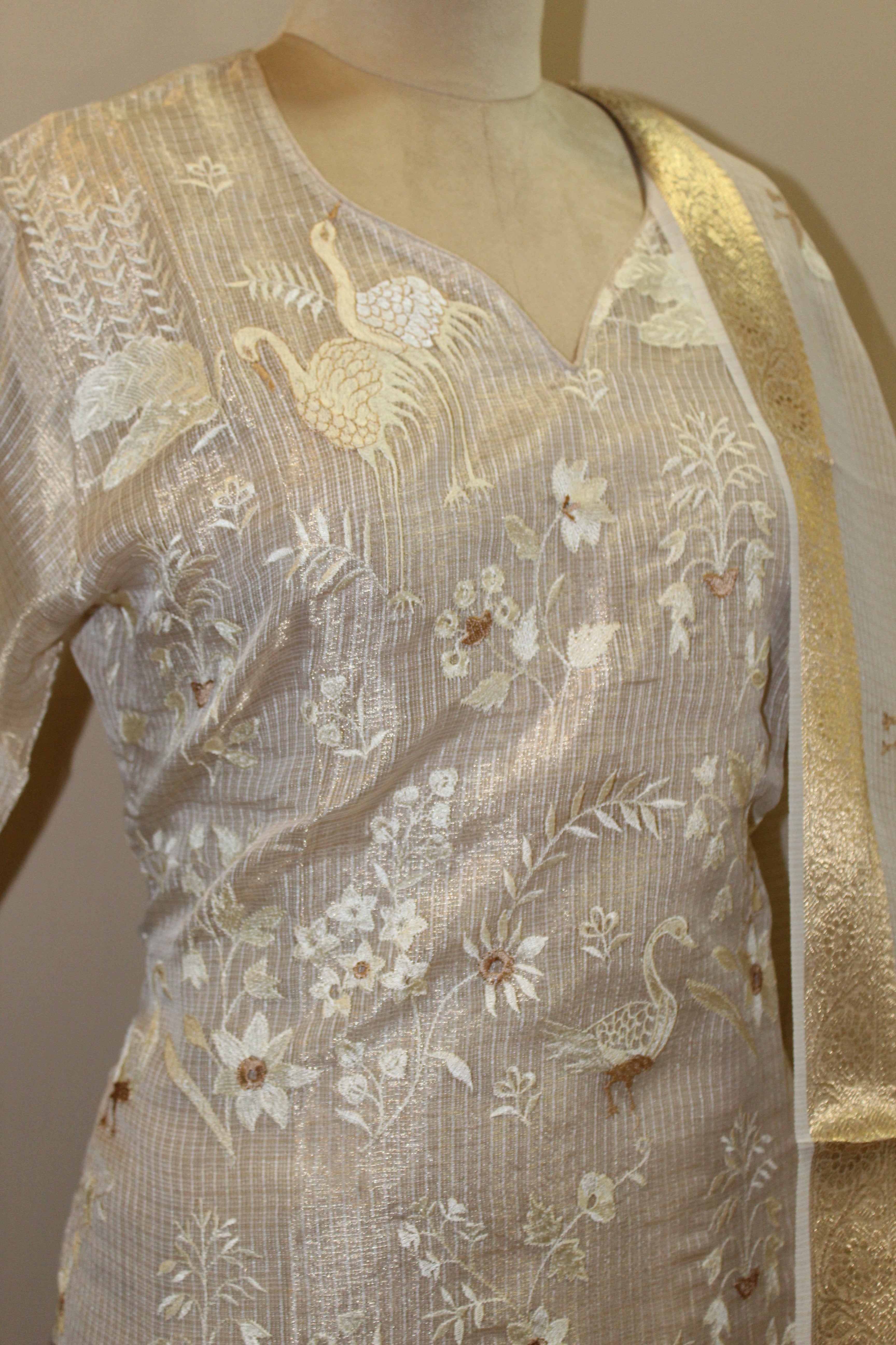 Golden Cotton Kurti Sets