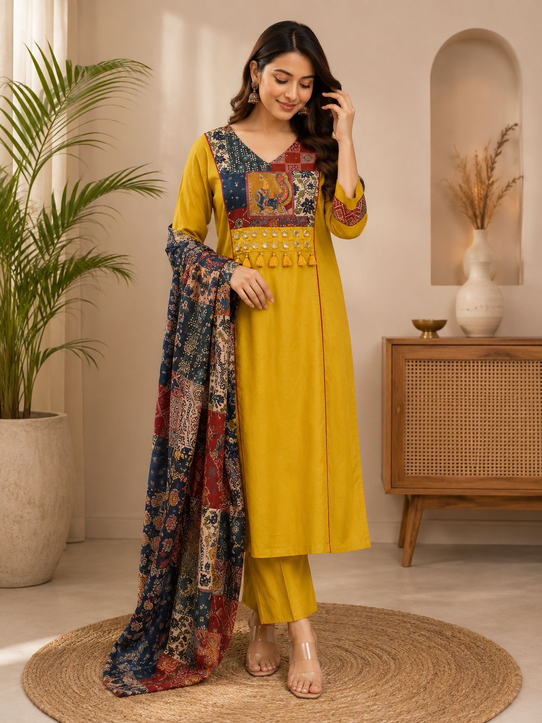 Mustard Elegance With A Touch Of Timeless Artistry