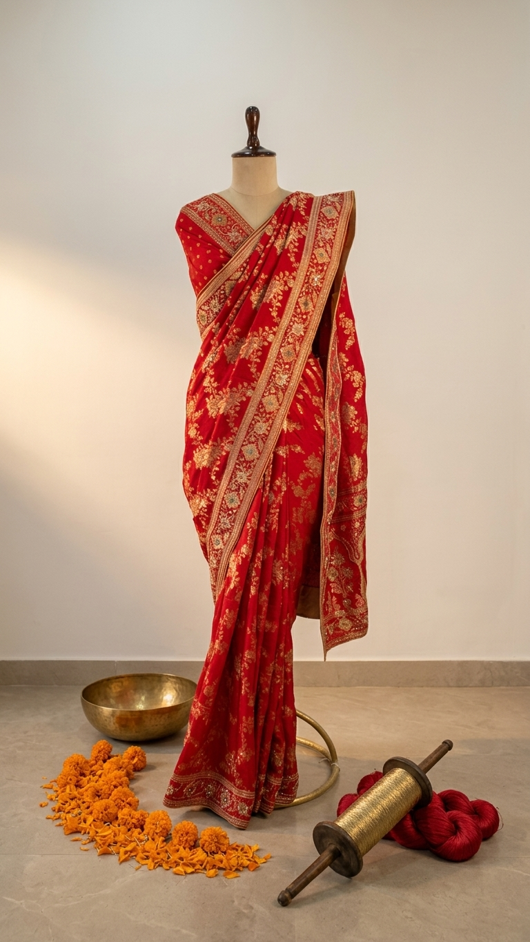 Saree With Hand Work