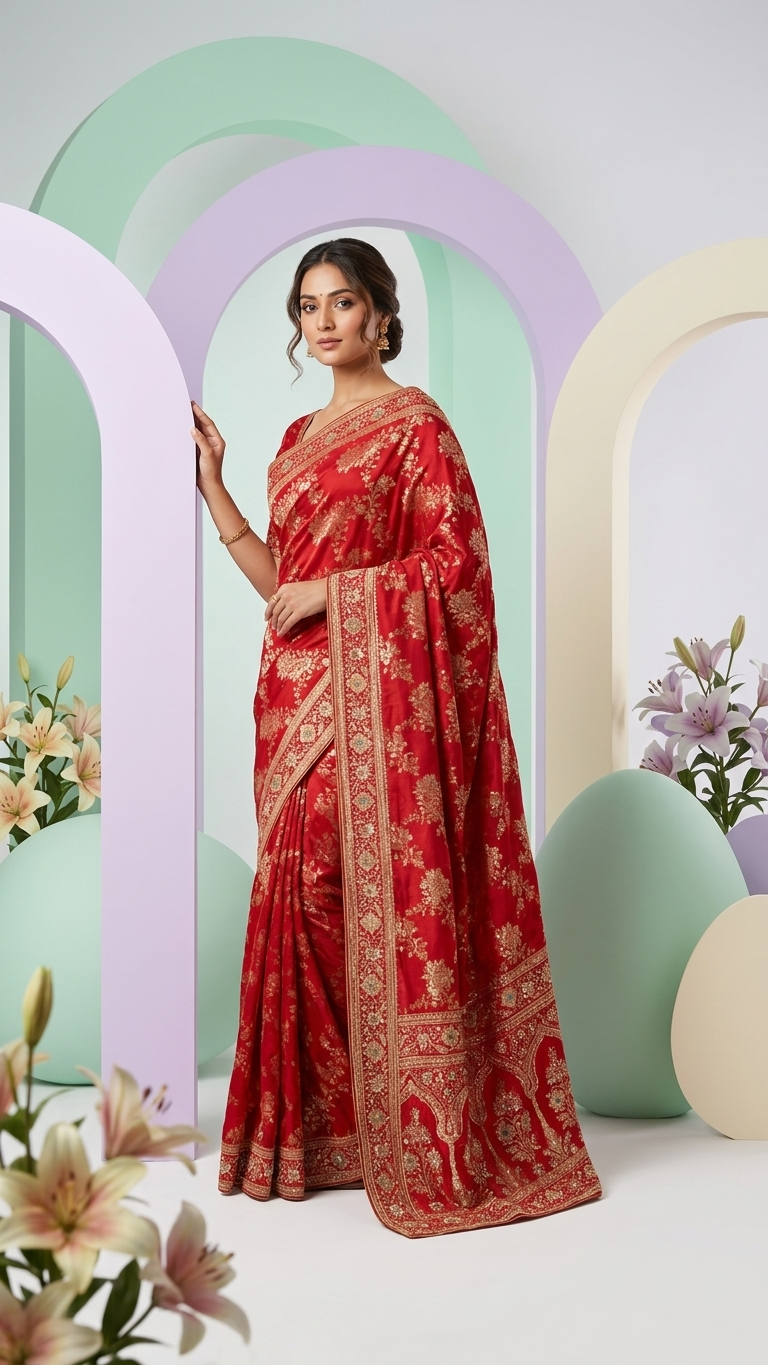 Saree With Hand Work
